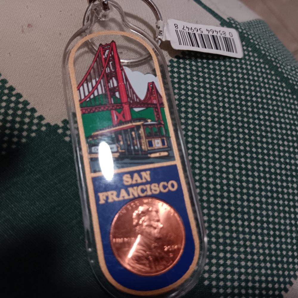 Lucky san Francisco penny keychain